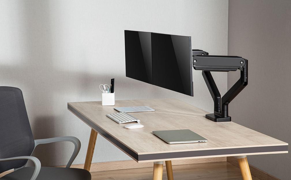 Кронштейн для мониторов Ultramounts UM731 черный 17"-35" макс.16кг крепление к столешнице поворот и наклон фото 9