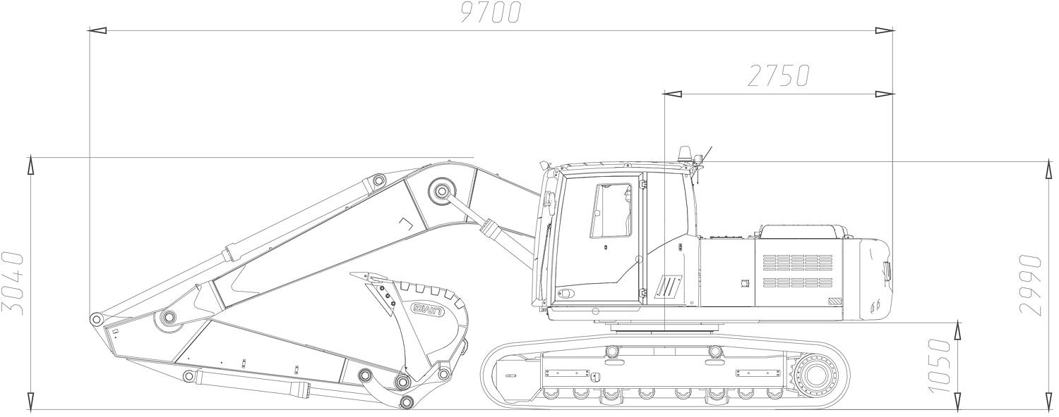Гусеничный экскаватор UMG E225NC фото 3