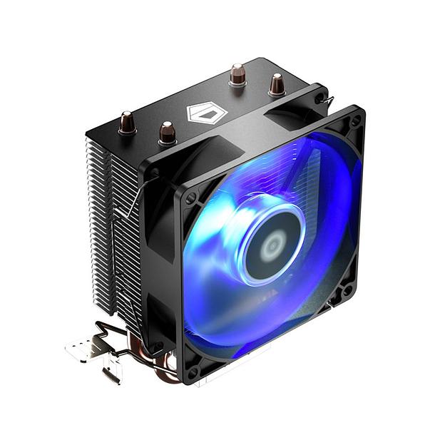 Вентилятор ID-COOLING SE-902X-B LGA1700/1200/115X/AM5/AM4 (30шт/кор, TDP 100W, PWM, 2 тепл.трубки прямого контакта, Blue LED FAN 92mm) RET фото 1