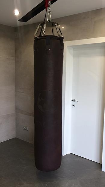 Мешок боксёрский G-FIGHT 1 м, D 300 мм, вес 25-35 кг, из воловьей кожи, опт фото 1