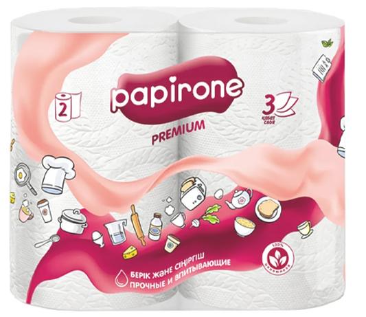 Бумажные полотенца Mini Papirone 3х-слойные ОПТ фото 1