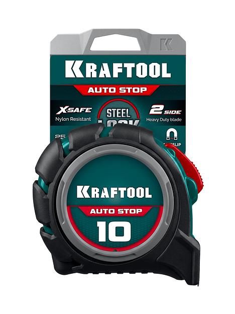 KRAFTOOL AutoStop 10м х 25мм, профессиональная рулетка с автостопом (3412-10-25) фото 4