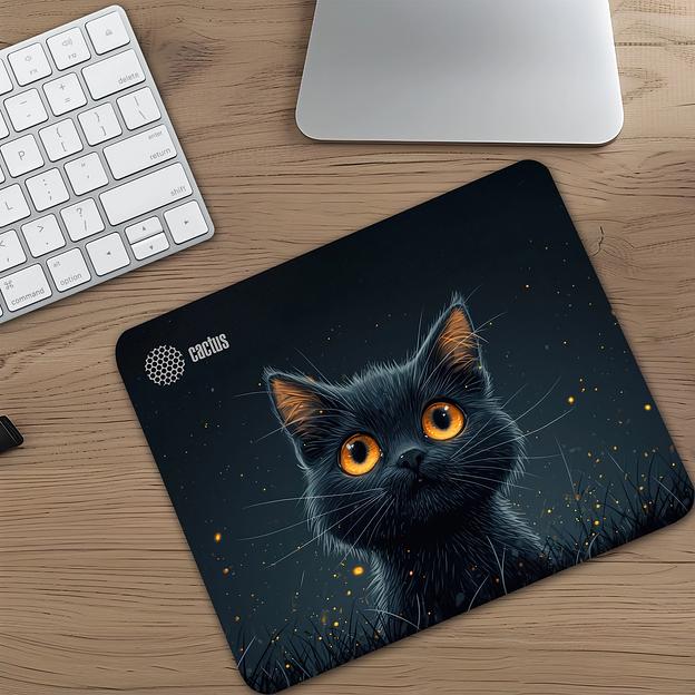 Коврик для мыши Cactus Black Cat 250x200x3мм (CS-MPC-D09S) фото 3