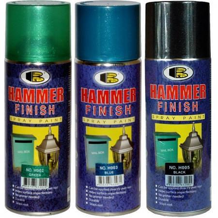 Краска молотковая BOSNY 520мл, 300гр, аэрозольная фото 1