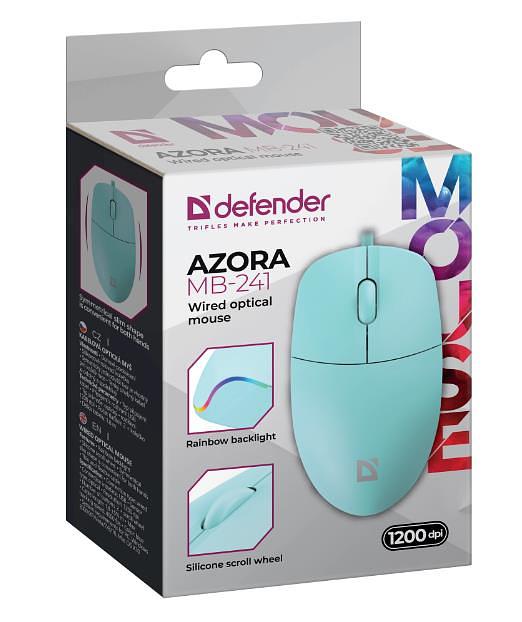 Мышка AZORA MB-241 BLUE 52243 DEFENDER фото 3