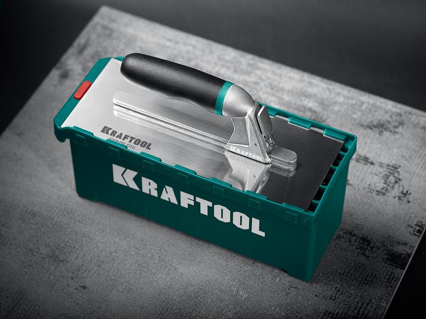 KRAFTOOL 280х115 мм (6шт) - 480х130 мм (6шт), набор нержавеющих гребенок со сменной 2к ручкой, в пластиковом кейсе (33268-H12) фото 5