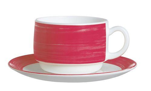 Чашка 190 мл. чайная d=76 мм. h=57 мм. вишневый край Браш (блюдце 40595) /1/12/48/ фото 1