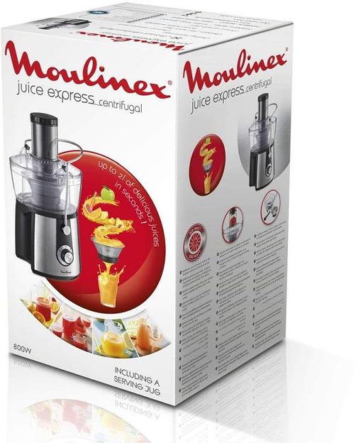 Соковыжималка центробежная Moulinex JU550D10 800Вт рез.сок.:2000мл. серебристый/черный фото 5