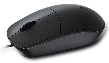 Мышь Rapoo N100 черный оптическая (1600dpi) USB (2but) фото 1