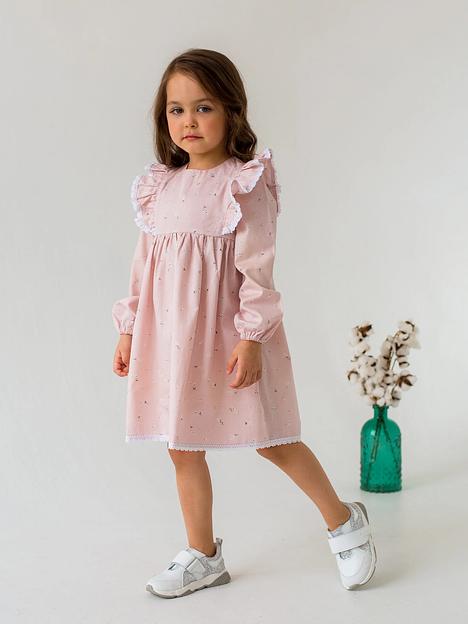 Платье MINI DI «Кристи» ландыши на розовом, арт.120/480 ОПТ фото 1