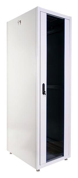 Шкаф коммутационный ЦМО (ШТК-Э-42.6.8-13АА) напольный 42U 600x800мм пер.дв.стекл металл 2 бок.пан. 710кг серый 715мм 87кг 180град. 1987мм IP20 фото 1