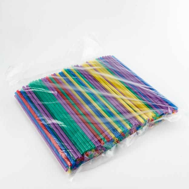 Трубочки 240*8мм (широкие) без изгиба цветные 250шт фото 2