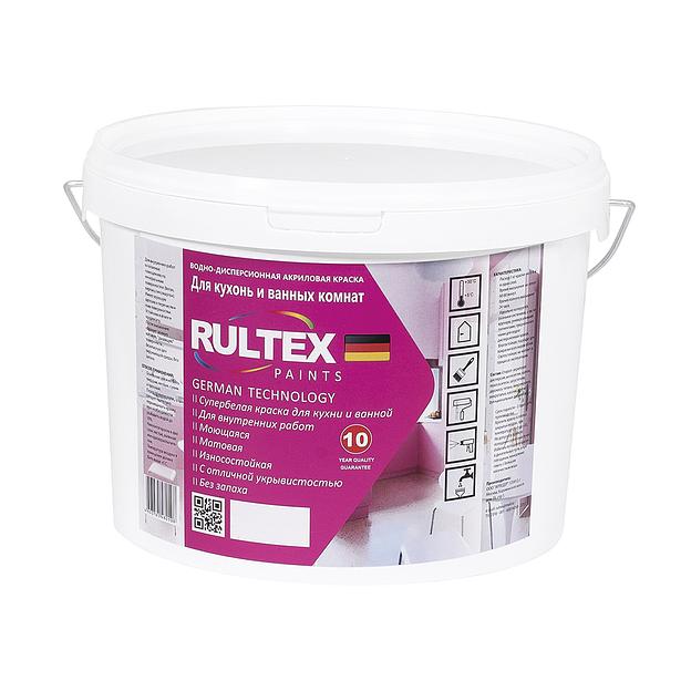 Краска для кухонь и ванных комнат Rultex 14 л, опт фото 1
