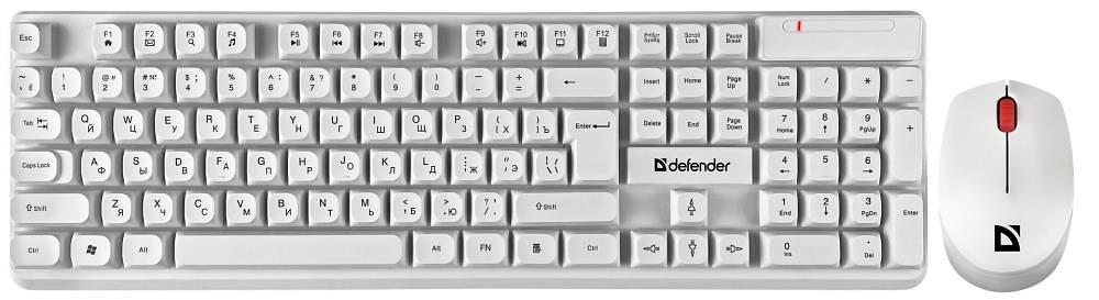 Клавиатура + мышка MILAN C-992 RU WHITE 45994 DEFENDER фото 1
