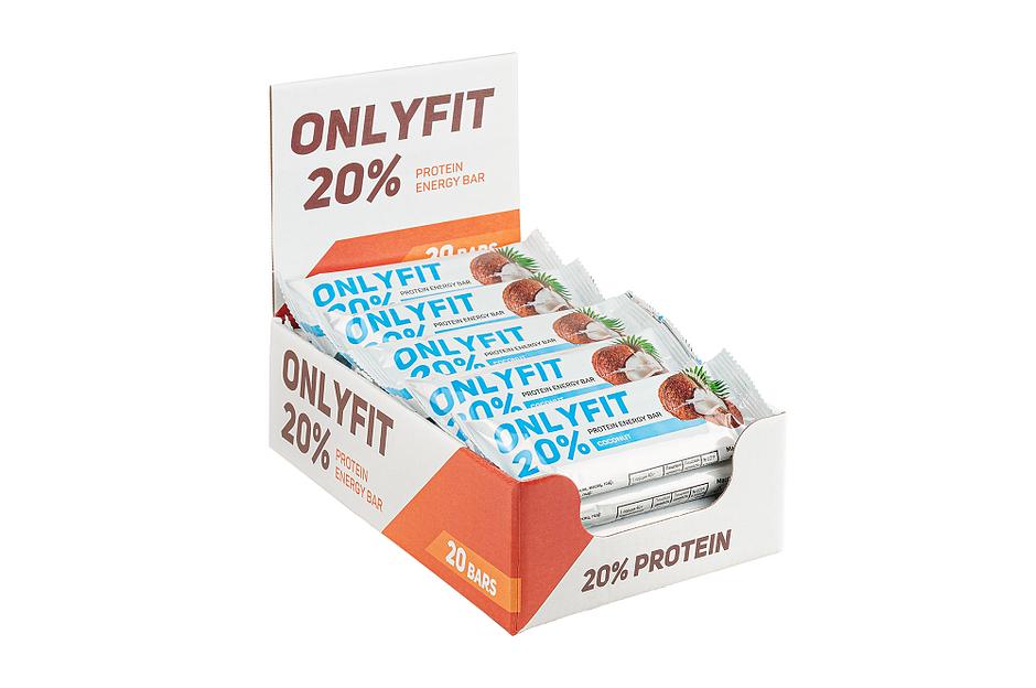 Протеиновый батончик глазированный Onlyfit «Coconut» 30 шт по 40 г, опт фото 1