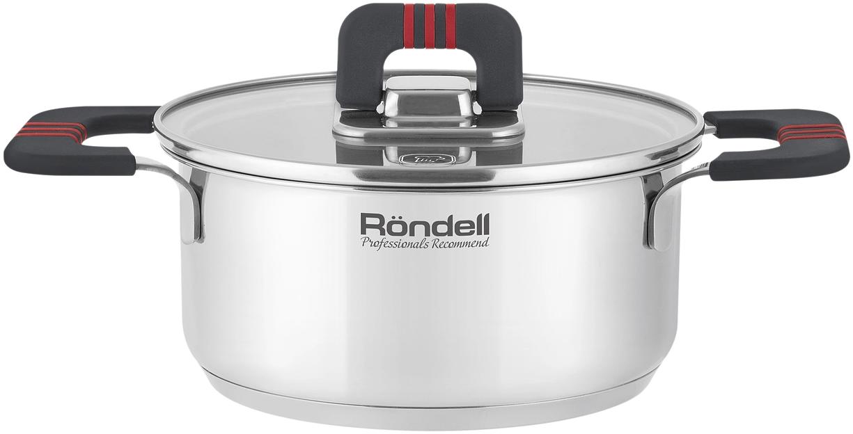Кастрюля Rondell Stripes RDS-1636 1.2л. d=16см (с крышкой) стальной фото 2