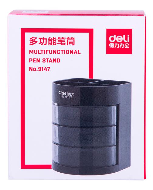 Настольный набор Deli E38253 (12 предметов) пластик черный фото 9