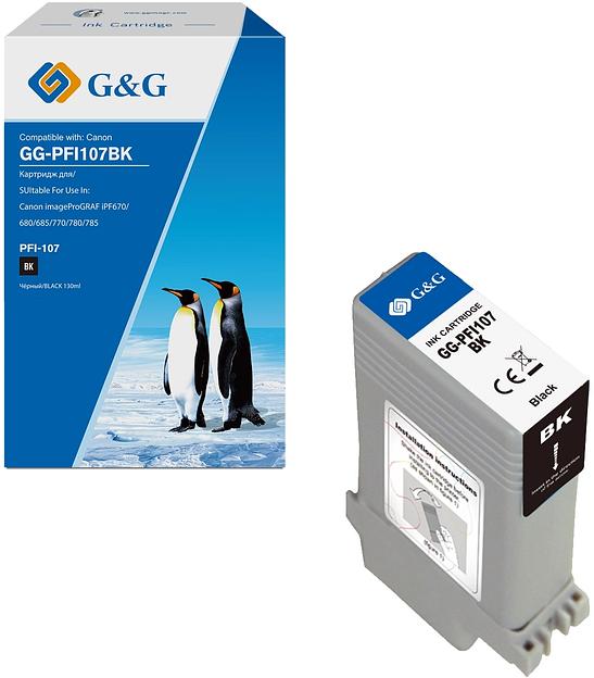 Картридж струйный G&G, аналог Canon 6705B001 черный 130ml с чипом фото 1