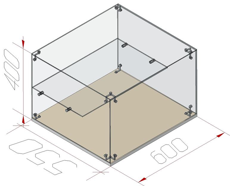 Настольная нейтральная кондитерская витрина 1 полка прямой фасад фото 1