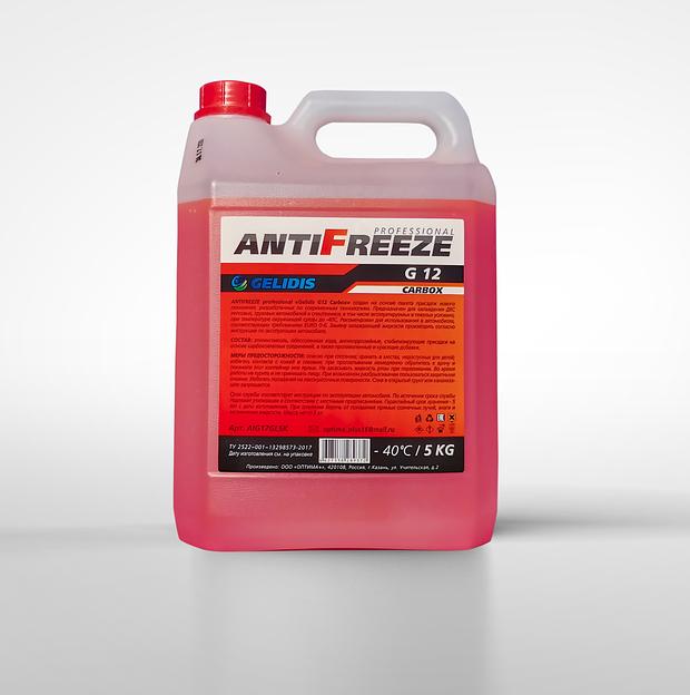 Antifreeze professional «Gelidis G12 Carbox» красный 5 кг опт фото 1