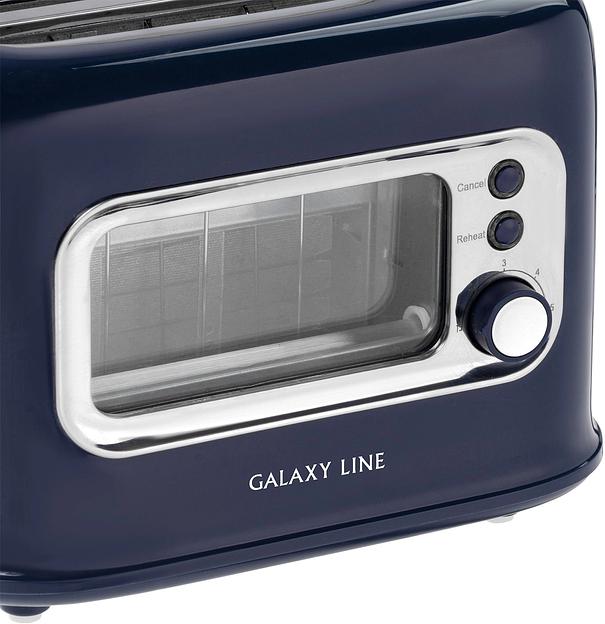 Тостер Galaxy Line GL 2913 900Вт синий фото 4