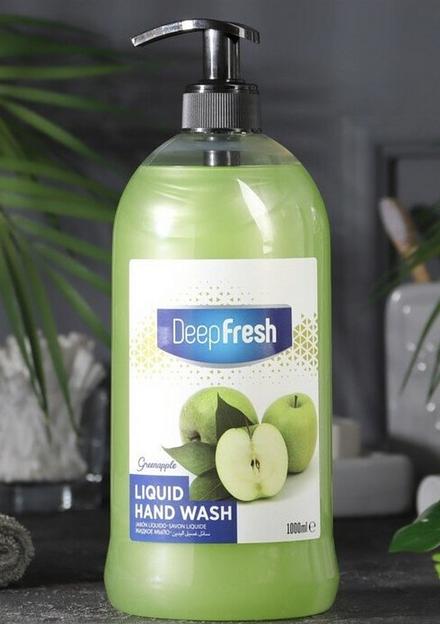 Жидкое мыло Семейное «Deep Fresh» Зелёное яблоко 1000 мл, опт фото 1