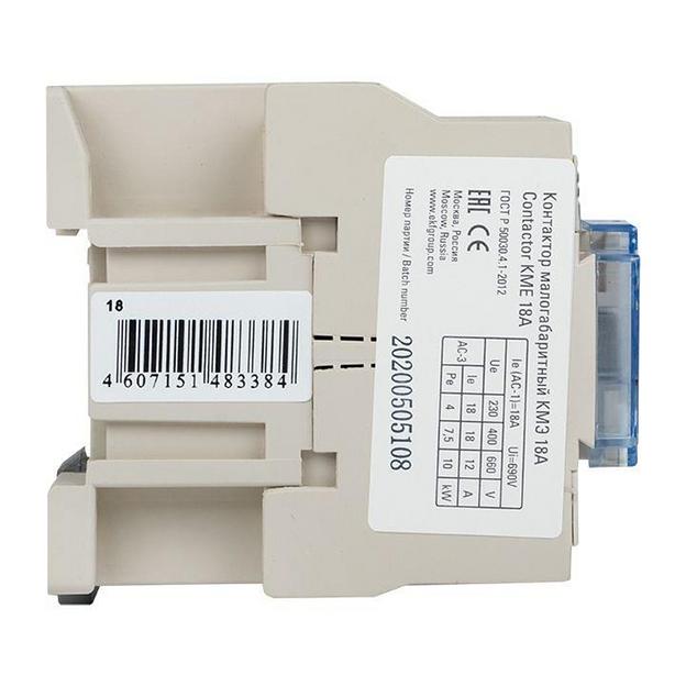 Контактор КМЭ 18А кат. 220В AC 1НО EKF ctr-s-18-220 фото 8