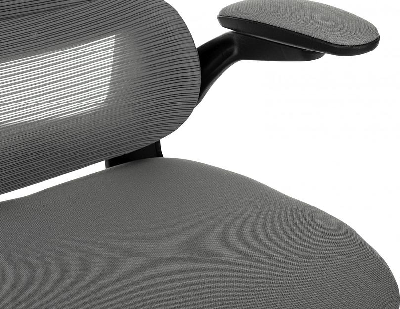 Кресло руководителя Бюрократ Sigma 1 серый сетка/ткань крестов. пластик фото 8