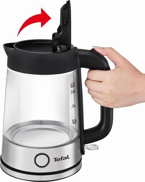 Чайник электрический Tefal KI750D30 1.7л. 2400Вт серебристый (корпус: стекло) фото 7