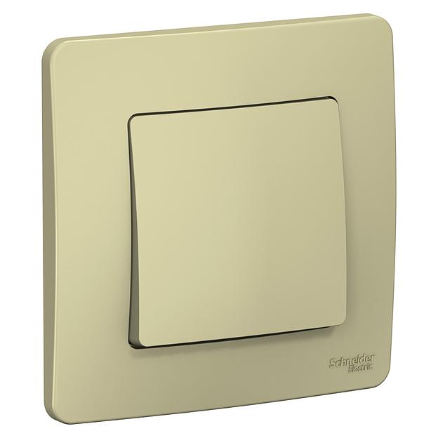 BLANCA С/У 1-клавишный ВЫКЛЮЧАТЕЛЬ (cх.1), 10А, 250B, БЕЖЕВЫЙ фото 1