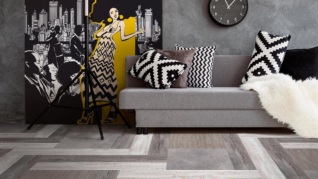 Модульные коммерческие LVT покрытия в плитках и планках класс 34/43 ОПТ фото 3