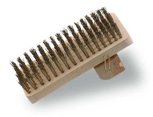 Щетка для печи  17 см. 15*5 см. с металлической щетиной h=3 см. деревянная Tellier /1/4/ фото 1