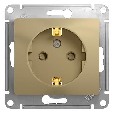 Systeme electric GSL000445 GLOSSA РОЗЕТКА с заземлением со шторками, 16А, механизм, ТИТАН фото 2