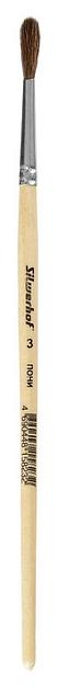 Кисть Silwerhof 981134 худож. пони круг. №3 дерев.лакир.ручка фото 3