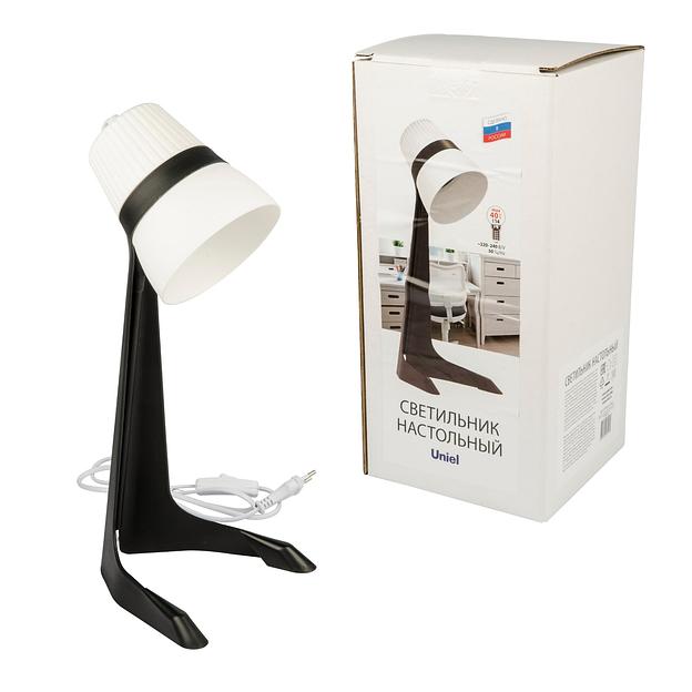 Светильник настольный 40W E14 Механический выключатель Черный с белым ULO-K22 D/E14/A BLACK/WHITE фото 1