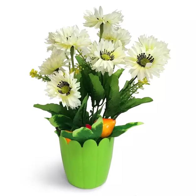 Букет искусственных цветов в горшке 629 фото 3