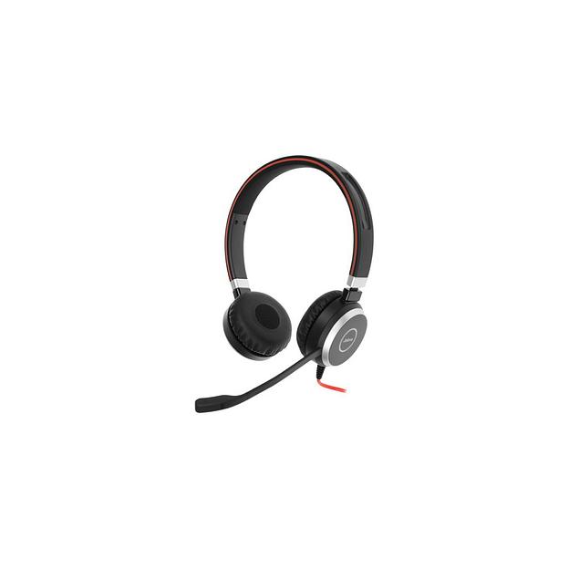 Гарнитура Jabra Evolve 40 UC Duo, для контактных центров, накладные, проводные, черный [6399-829-209] фото 1