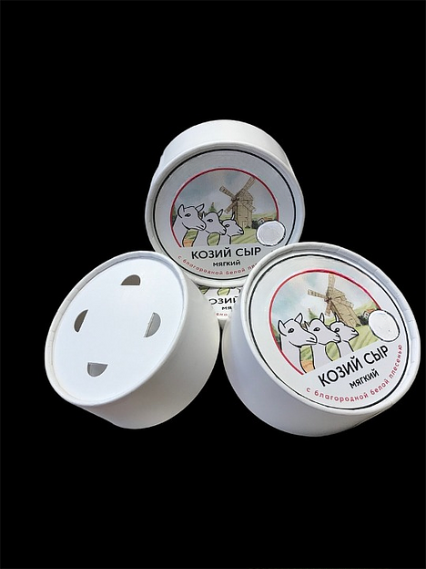 Коробка круглая вальцованная из однослойного пищевого картона для сыра ОПТ фото 2