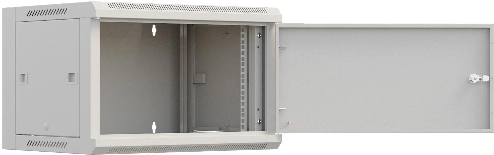 Шкаф коммутационный NTSS Премиум (NTSS-W6U6045FD) настенный 6U 570x450мм пер.дв.металл 60кг серый 18кг фото 5