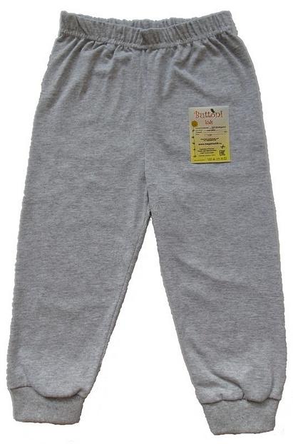 Брюки БК-01, кулирка р.р 92-128 (14шт/уп), цвет серый меланж ОПТ фото 1