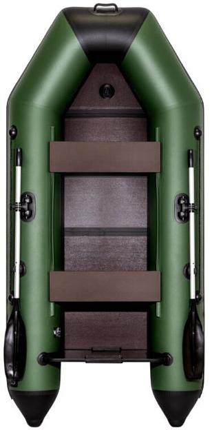 Лодка Аква 2800 слань книжка, киль, 2800*1320*360 мм., цвет: зеленый-черный фото 3