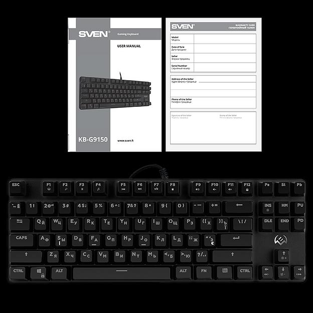 Механическая игровая клавиатура SVEN KB-G9150 (87кл., 12 Fn функций, подсветка) SVEN KB-G9150 (SV-017651) фото 6