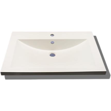 Раковина из искусственного камня «Пандора 75» для установки на тумбу ОПТ фото 1