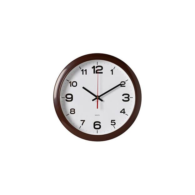 Настенные часы Бюрократ WALLC-R87P, аналоговые, темно-коричневый фото 1