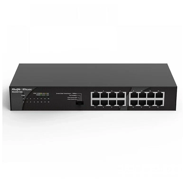 Коммутатор неуправляемый Reyee RG-ES116G  16GbxLAN  32Gbps  23.81Mpps фото 1