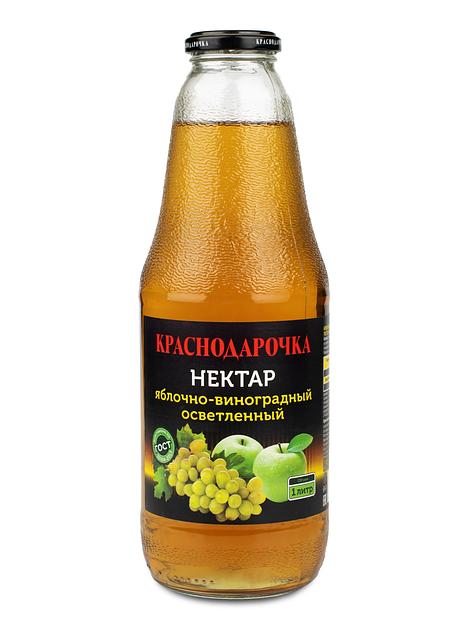 Яблочно-виноградный нектар «Краснодарочка», 1 л, опт фото 1