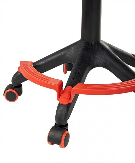 Кресло детское Бюрократ CH-299-F красный TW-35N сиденье мультиколор красные губы сетка/ткань крестов. пластик подст.для ног фото 5