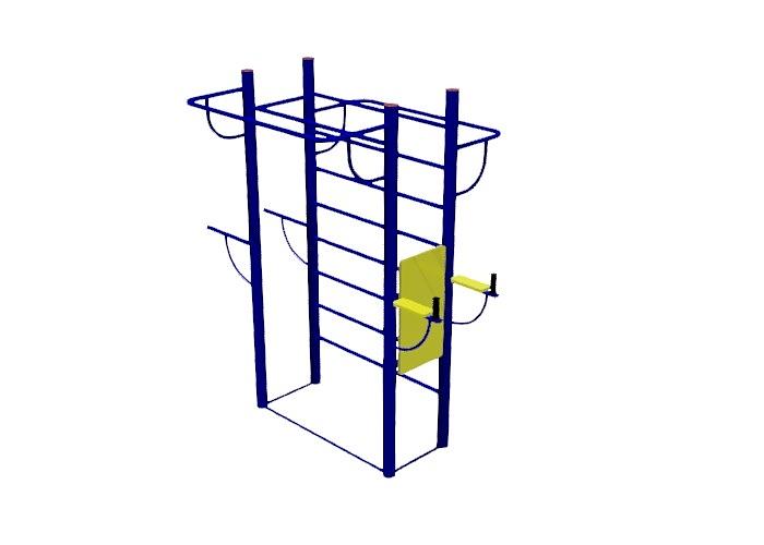 Комбинированная шведская стенка с турниками и брусьями СО.01.06 фото 1