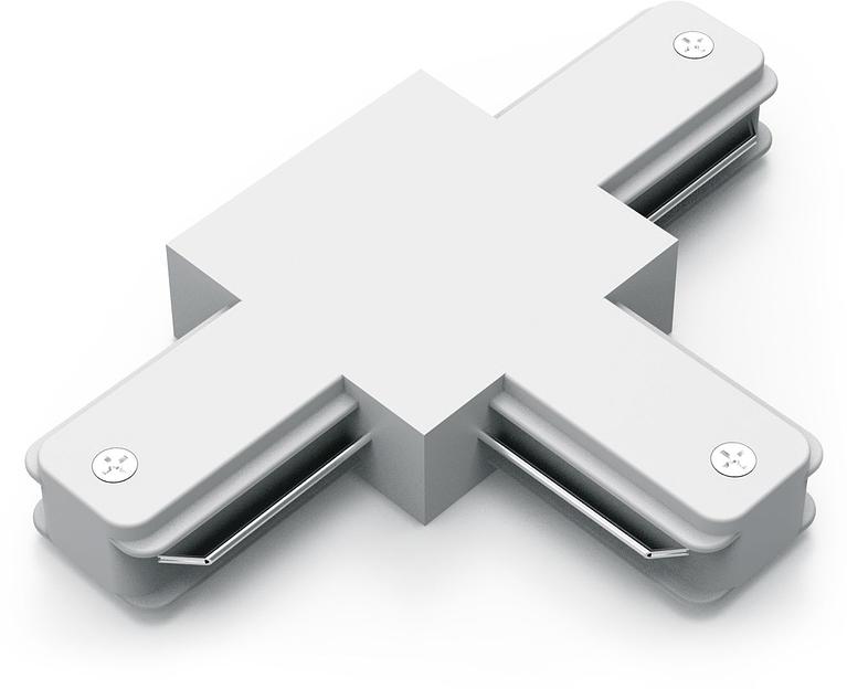 Коннектор для трековых шинопроводов (T) белый однофазный Gauss Gauss TR110 фото 1