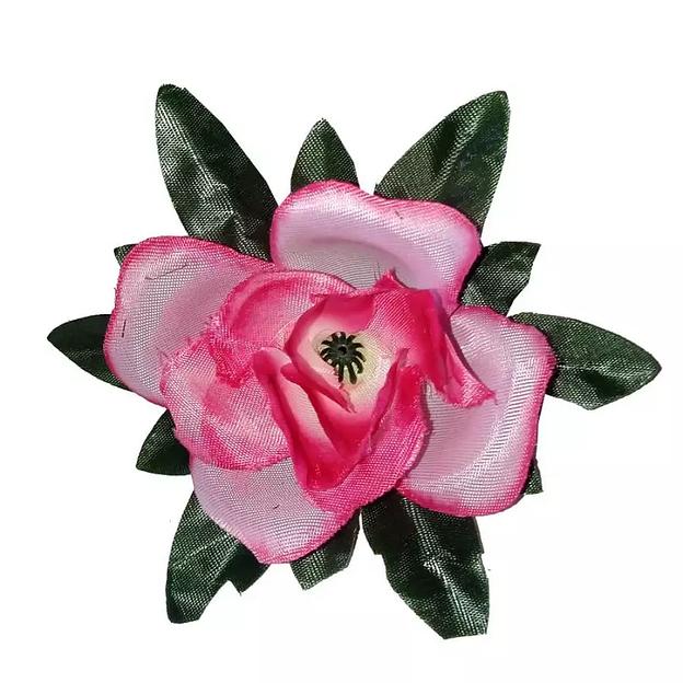 Головка розы Ясмин с листом 4сл 14см 393АБВ-л068-201-190-109(012,202) 1/42 фото 1